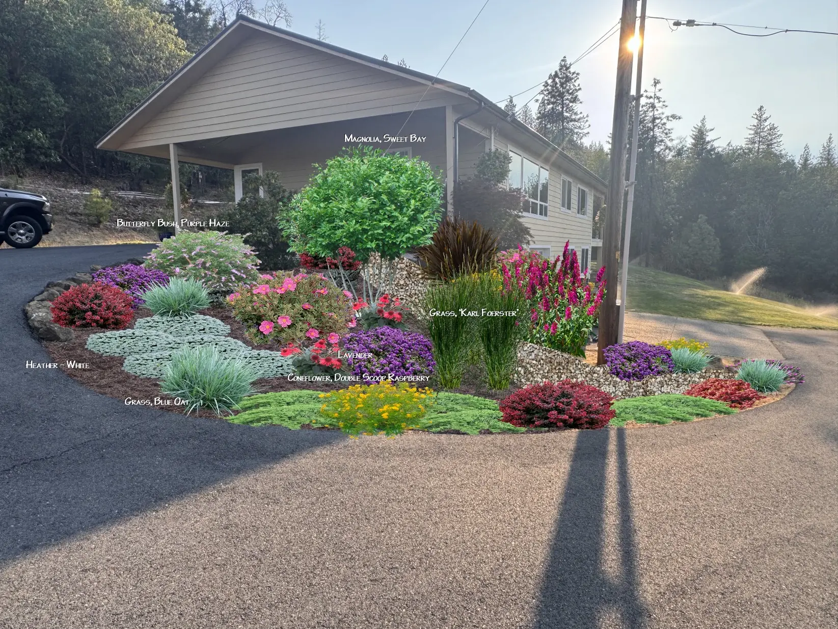 Colorful front landscape completed by Element Colorful front landscape completed by Element